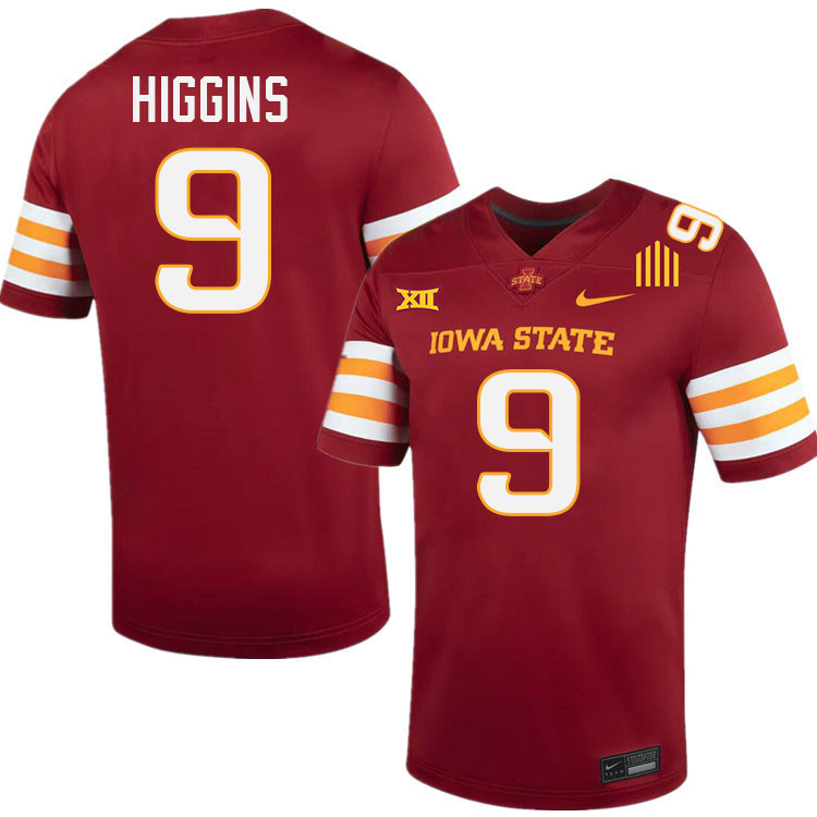 Jayden Higgins Jersey,Iowa State Cyclones #9 Jayden Higgins College Jersey Youth-Cardinal